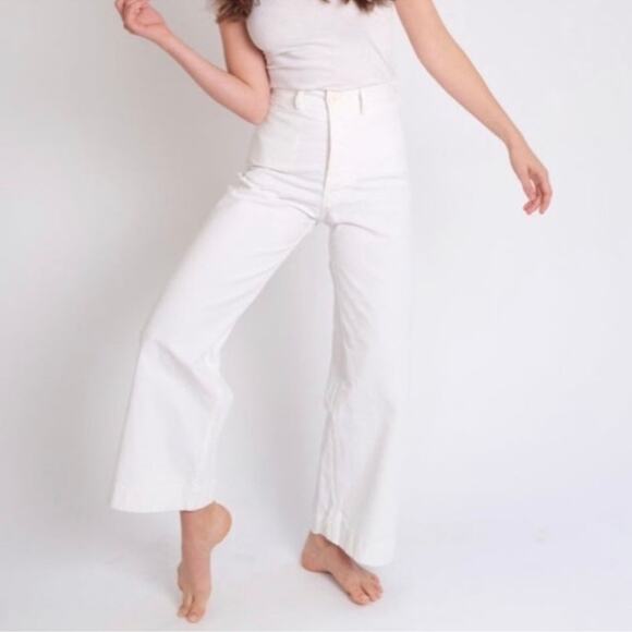 Jesse Kamm Sailor pants cream wide leg canvas XXS - Picture 8 of 9